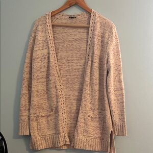 Talbots Speckled Cream & Colors Open Cardigan MP